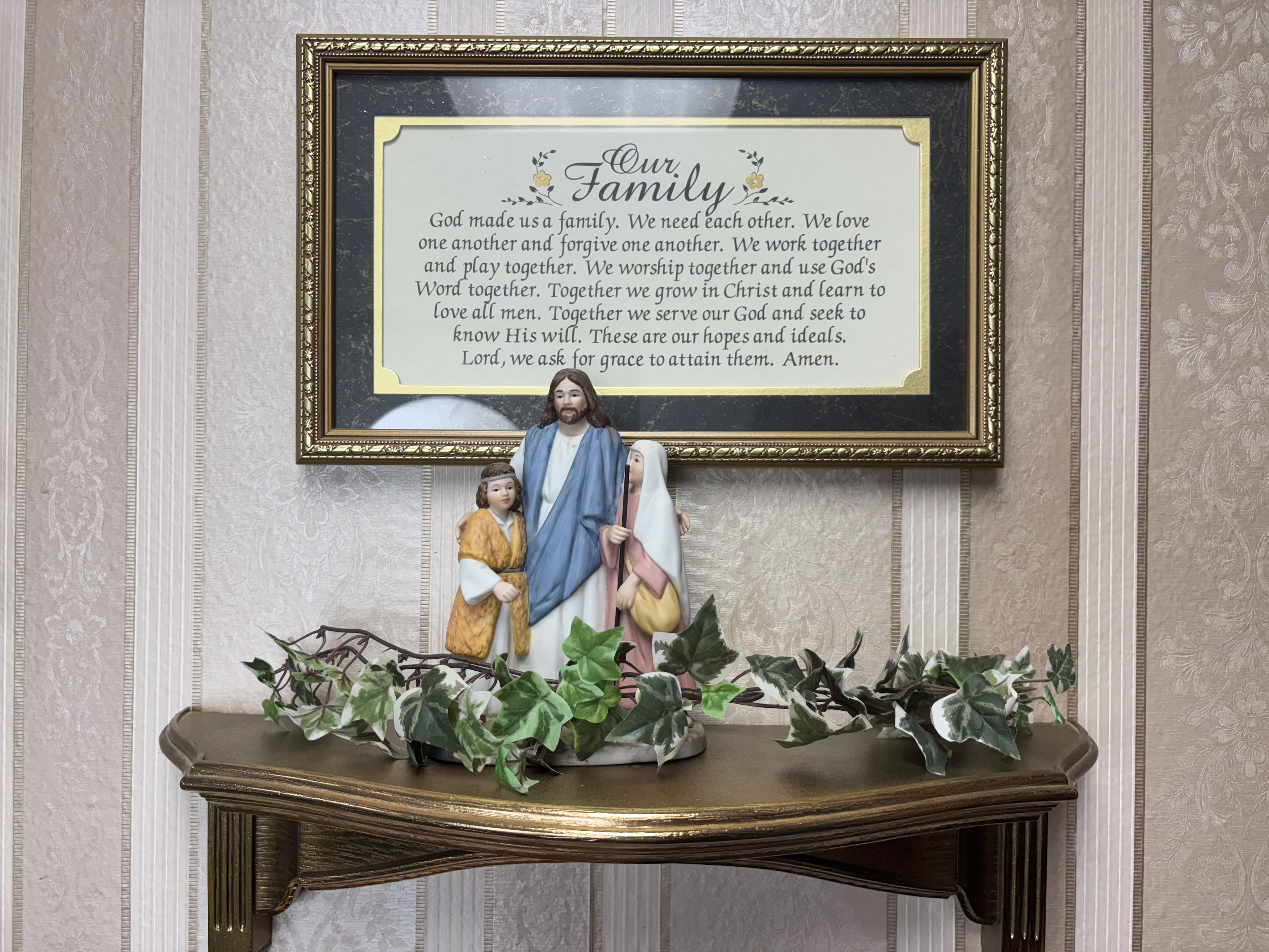 Image of painting hanging in the lobby of the church